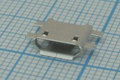 Разъем гнездо (розетка, female) micro-USB, 5 контактов, на плату, вариант 007.